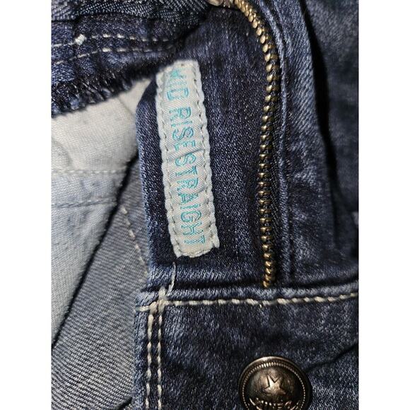 Ariat Real Jeans Women Sz 27R Mid Rise Straight Leg Blue Denim Length 31 - Picture 13 of 13